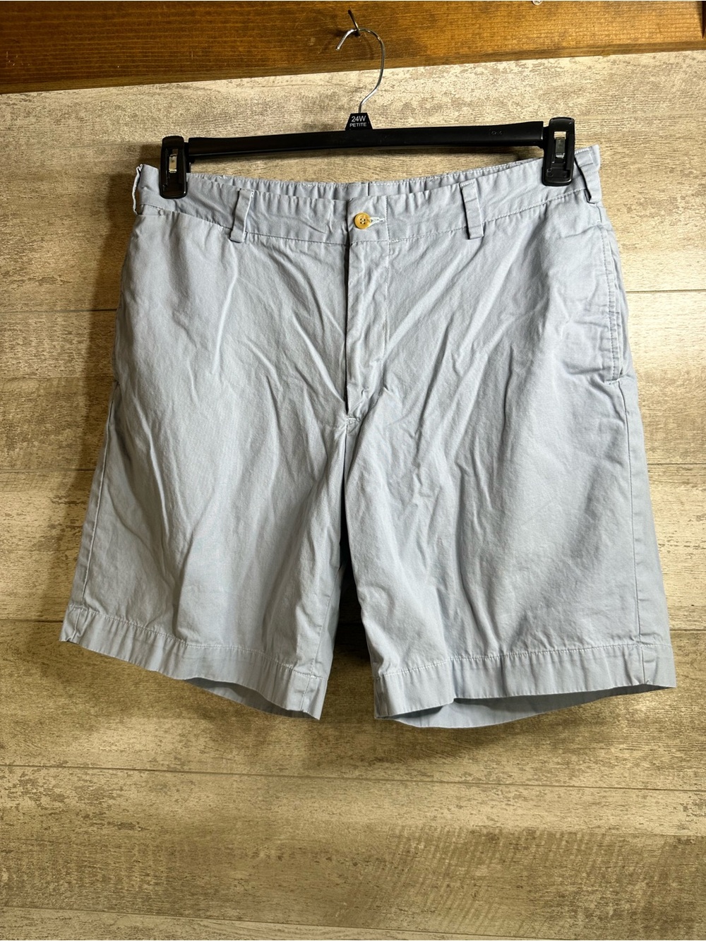 Bills Khakis Classic Flat Front Chino Shorts Slate Blue Gray Size 36